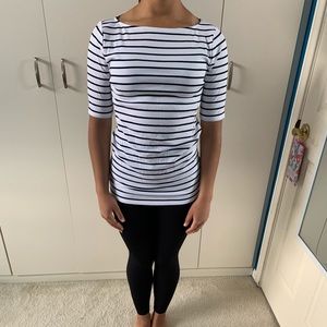 White and Black Striped Ralph Lauren Shirt
